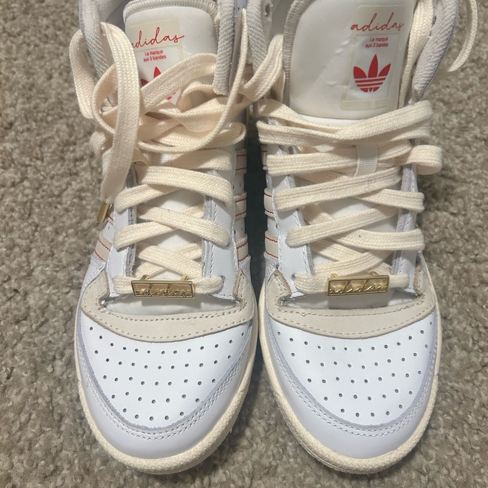 Adidas LOVE White and Cream Sneakers